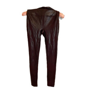 Spanx eggplant faux leather Rare! Size medium